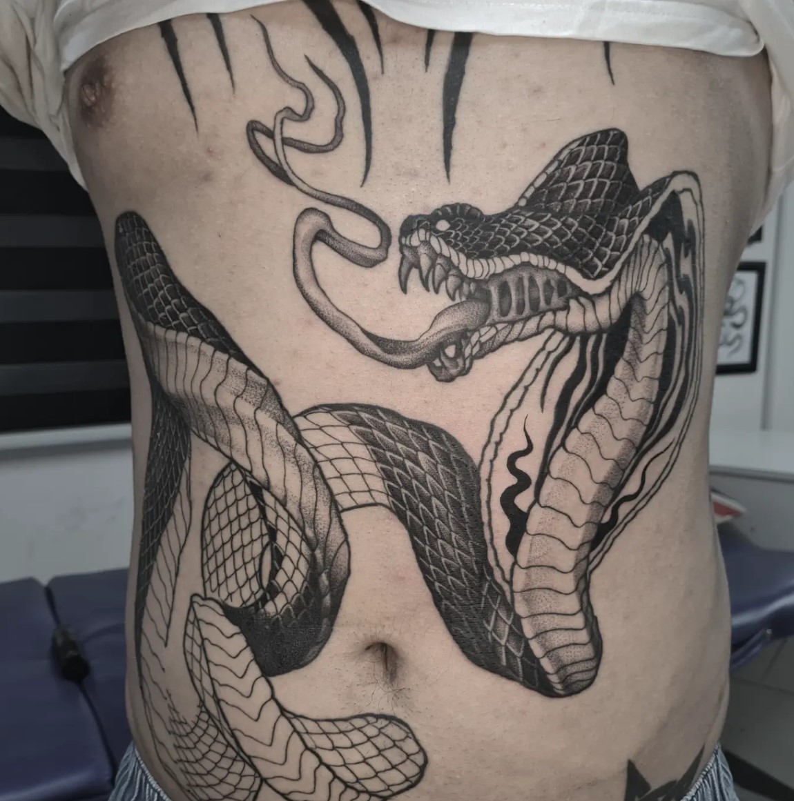 Flash: serpiente en puntillismo